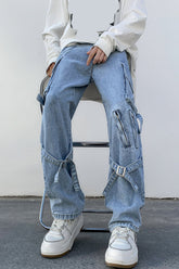 Lockere Hip Hop Cargo Jeans Hose